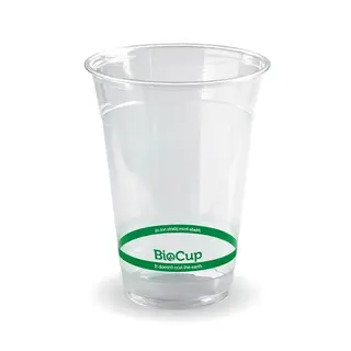 BioPak 500mL Clear Bioplastic Branded Cup