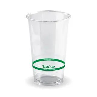 BioPak 700mL Clear Bioplastic Branded Cup