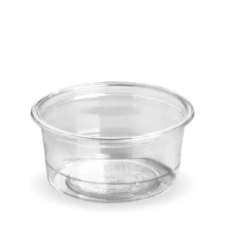 BioPak 90mL Clear Bioplastic Sauce Container