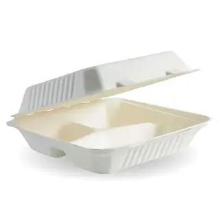 BioPak BioCane Large Dinner Box - 3 Compartments