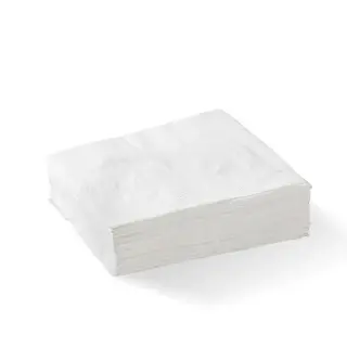 BioPak 1 Ply 1/4 Fold Lunch Napkin - White