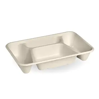 BioPak BioCane 4 Compartment Takeaway Container Base