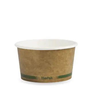 BioPak 12oz Hot and Cold Kraft Paper Bowls