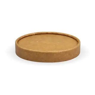 BioPak Paper Lid For 8oz Paper Bowls - Kraft