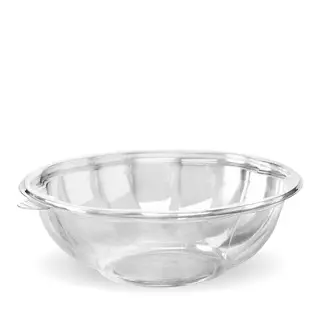 BioPak 24oz Clear Bioplastic Salad Bowl Bases