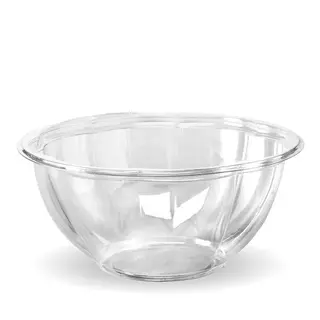 BioPak 32oz Clear Bioplastic Salad Bowl Bases