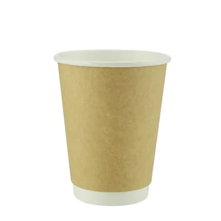 Kraft Double Wall 12oz Paper Coffee Cup