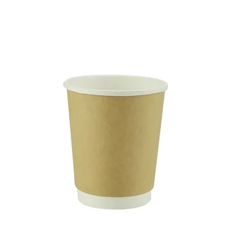 Kraft Double Wall 8oz Paper Coffee Cup