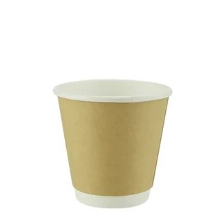 Kraft Double Wall 8oz Uni-Lid Paper Coffee Cup