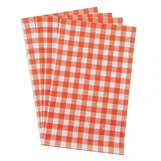 Gingham Red Greaseproof Paper Quarter Sheet