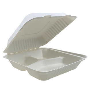 Sugarcane Large Dinner Box - 3 Compartments