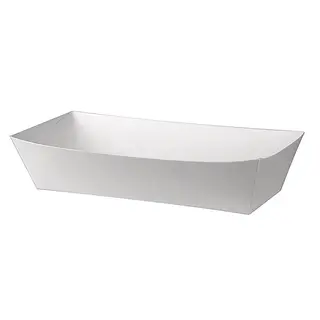 Paper Hot Dog Trays White