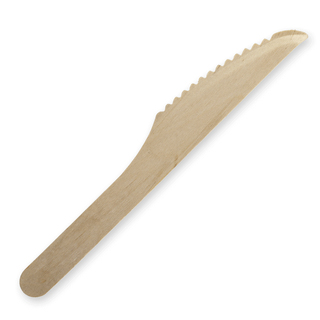 BioPak 16cm Wooden Knife Natural Unbranded
