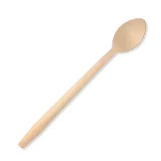 BioPak 20cm Wooden Soda Spoon Wax Coated