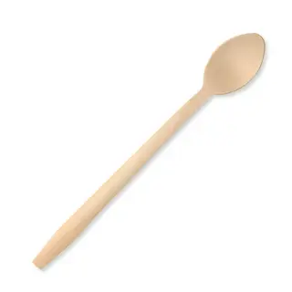 BioPak 20cm Wooden Soda Spoon Natural