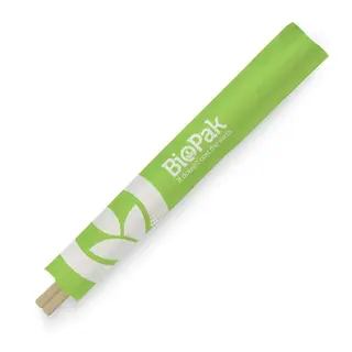 BioPak Individually Wrapped 21cm Wooden Chopsticks