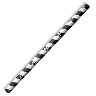BioPak Jumbo Black Striped Paper Straws