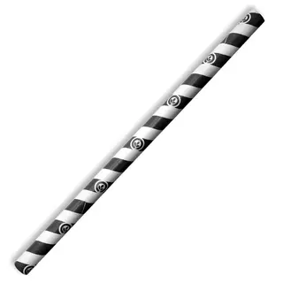 BioPak Jumbo Black Striped Paper Straws