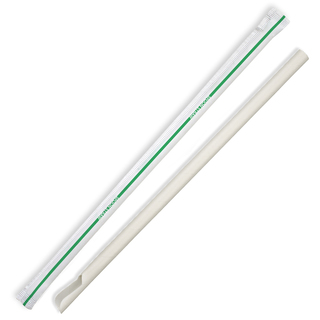 BioPak White Wrapped Paper Spoon Straws