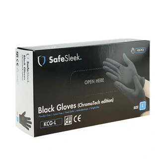 ChromaTech Black Nitrile Gloves (L)