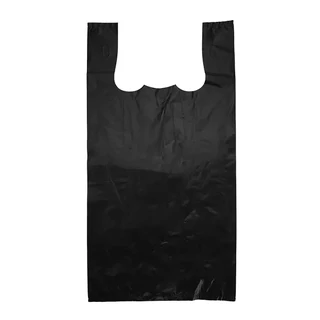 Medium Reusable Plastic Carry Bag 36um Black