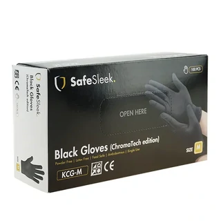 ChromaTech Black Nitrile Gloves (M)