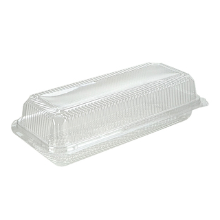 Bar Cake Container Clear Sealed OPS