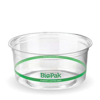 BioPak 360mL Clear Bioplastic Deli Bowl