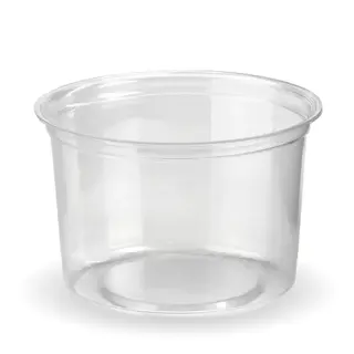 BioPak 500mL Clear Bioplastic Unbranded Deli Bowl