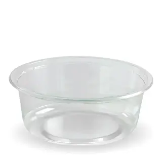 BioPak 600mL Wide Clear Bioplastic Unbranded Deli Bowl