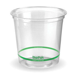 BioPak 700mL Clear Bioplastic Deli Bowl