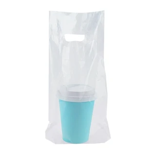 HDPE Single Cup Plastic Carry Bag