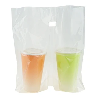 HDPE Double Cup Plastic Carry Bag