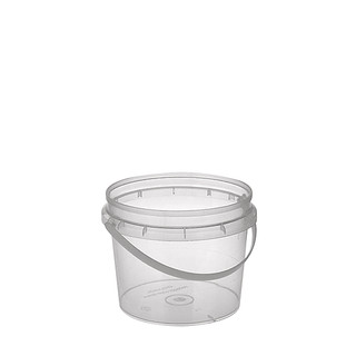 clear plastic bucket with handle