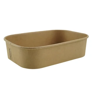Paper Rectangular Container Kraft 1090mL