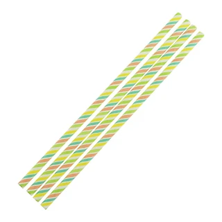 Regular Paper Straws Rainbow 3 Ply