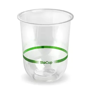 BioPak 250mL Clear Bioplastic Branded Tumbler