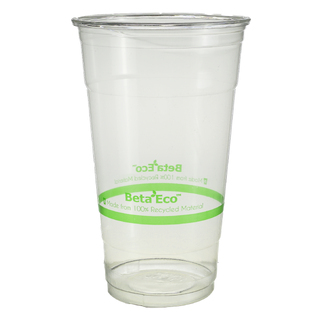 BetaEco 32oz RPET Green Line Plastic Cup