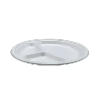 Sugarcane 10 Inch Round Plate - 3 Compartment