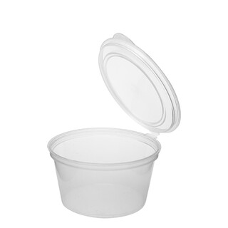 50mL Round Sauce Container With Hinged Lid