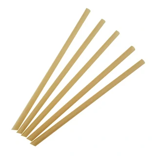 Jumbo Sugarcane Straws Individually Wrapped Bevelled