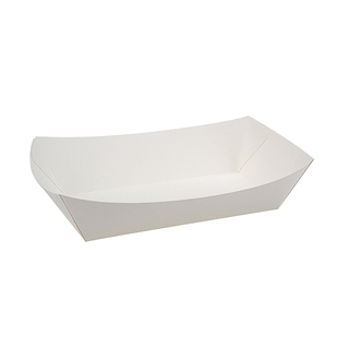 Greenmark Paper Food Tray White Large